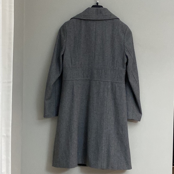 Nine West womens gray winter long jacket size 12 - Picture 5 of 7